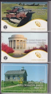 LOT OF (3) UNITED STATES MINT AMERICA THE BEAUTIFUL QUARTERS PROOF SETS - Picture 1 of 4