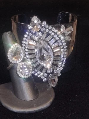 Anillo Pulsera Erickson Beamon Rock Corazón de Cristal Diseñador Joyería Foto 1 de 4