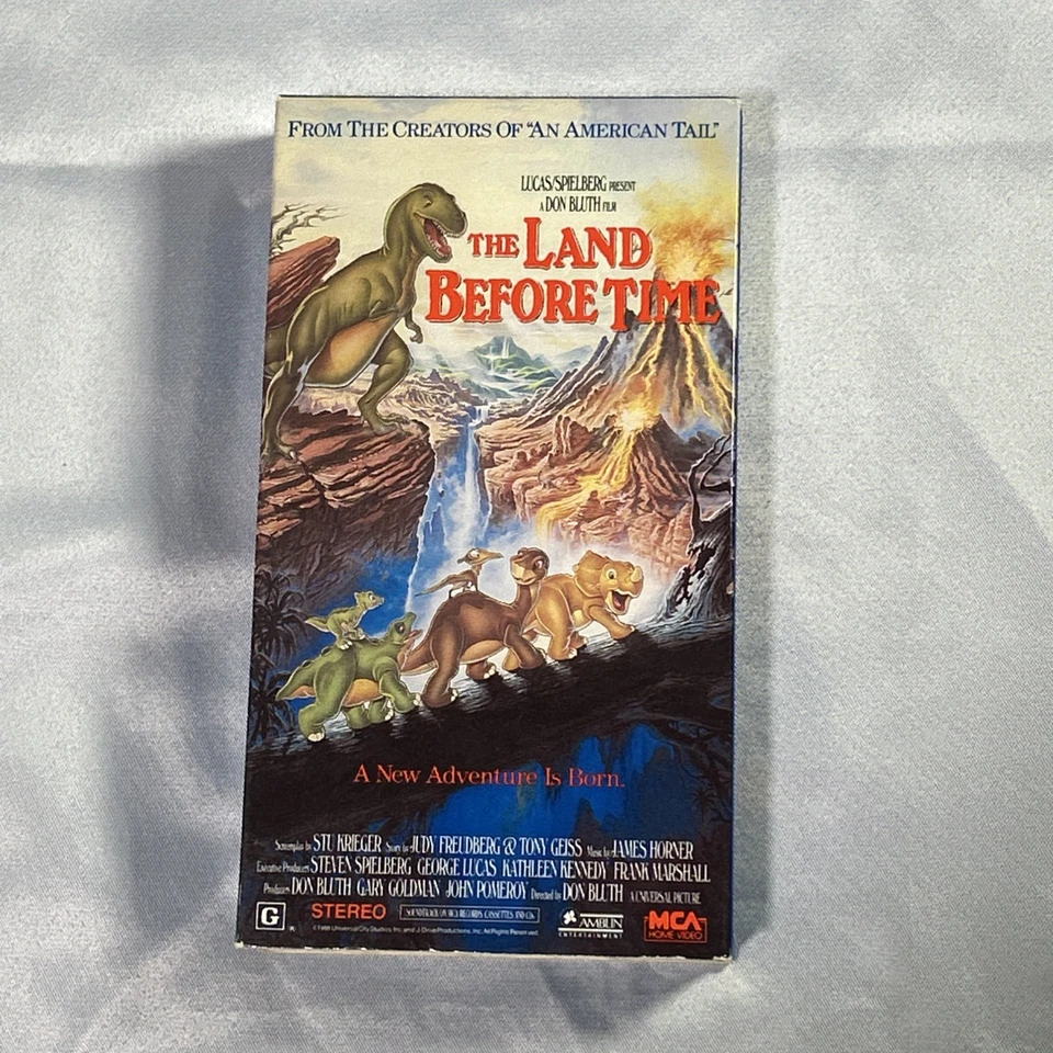 The Land Before Time (VHS, 1989) MCA Home Video 80864 Hi-Fi Stereo Early Release - Image 1 of 4