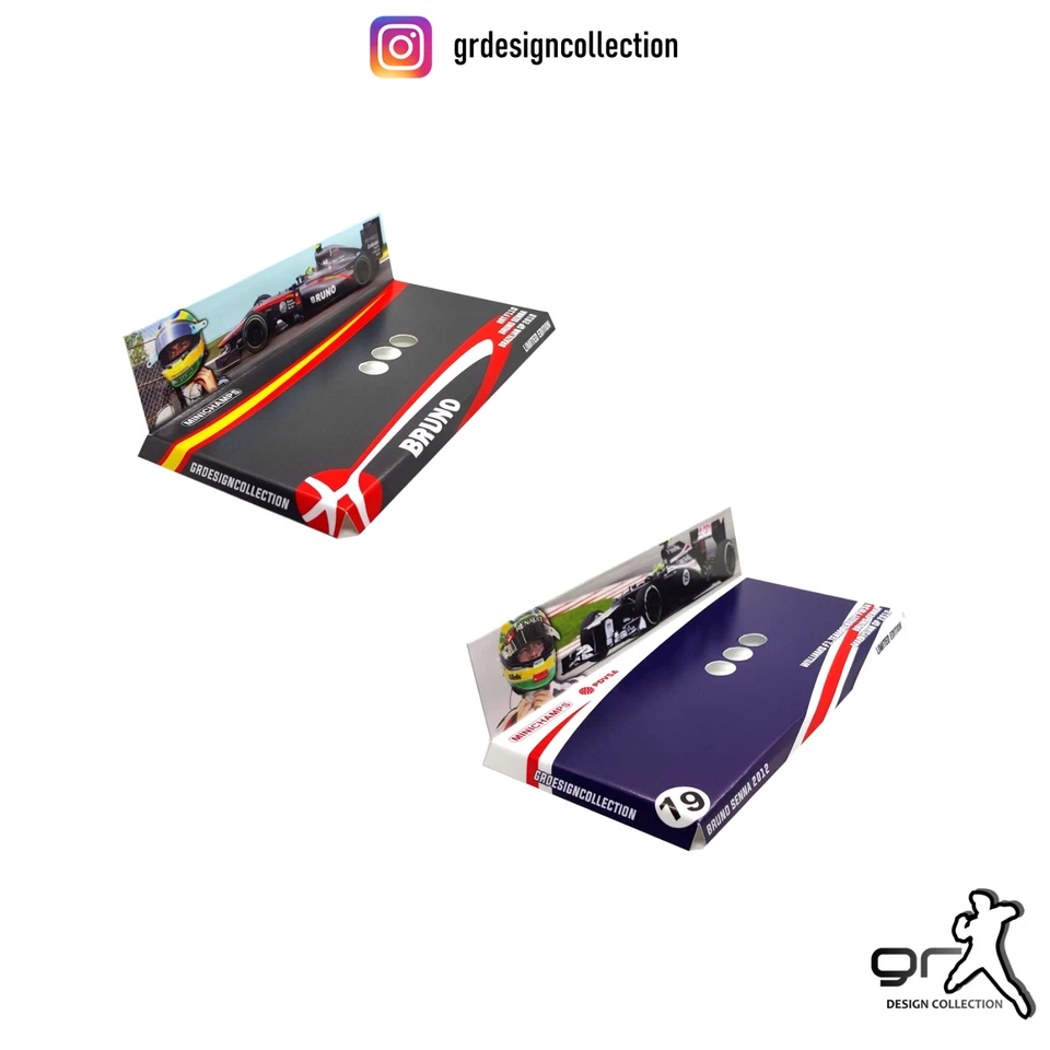 [F1 Minichamps] BRUNO SENNA COLLECTION Pack CUSTOM INLAY / 1:43 - Immagine 1 di 1