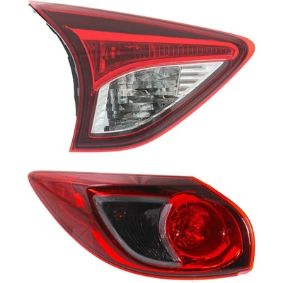 Juego de luces traseras para Mazda CX-5 2013-2016 izquierda interior y exterior transparente/rojo halógeno Foto 1 de 4