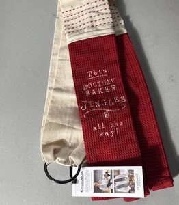 Neu mit Etikett! DEMDACO "Holiday Baker" Weihnachten KÜCHENBOA Tee HANDTUCH Backen SCHAL - Bild 1 von 4
