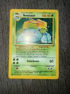 Venusaur 15/102 Base Set Holo WOTC Pokémon Card LP - Picture 1 of 6