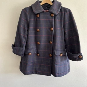 Knitted Dove Vintage Jacket Pea Coat Sz M - Picture 1 of 12