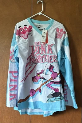 The Pink Panther Adult XL Headgear Classics Nostalgia Co Polyester Hockey Jersey - image 1 of 4