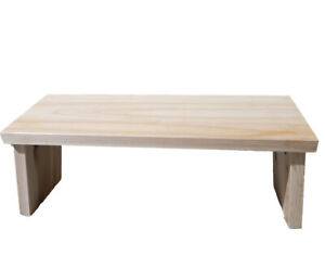 K-Community Redwood Meditation Bench- Portable Design with Folding Legs standard
