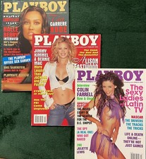 3 Months -2003 Playboy 50th Anniversary Magazines Jan Feb Mar Centerfolds Intact