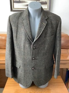Dunn & Co HARRIS TWEED Heavy Wool Brown/Olive BLAZER Sport Coat 42R England - Bild 1 von 9