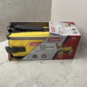 Coleman Hunde Schwimmweste für Hunde bis 15lbs Gelb Neu - Bild 1 von 4