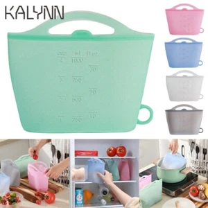 Food Silicone Food Storage Bag Reusable Ziplock Bags for Food Storage Airtight - Picture 1 of 24