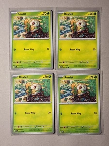 4x Rowlet 013/197 Pokemon card SV Obsidian Flames common NM - Picture 1 of 1
