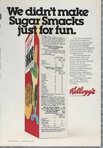 1977 Kellogg's SUGAR SMACKS advertisement, nutrition facts, Dig 'em Frog mascot - Bild 1 von 3