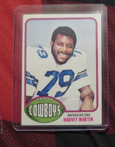 Topps Football # 44 1976 Harvey Martin novato en gran forma de colección RK EX++ - Imagen 1 de 1