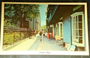 Pirates Alley 1960 Postcard New Orleans La French Quarter Artists Painters - Picture 1 of 2