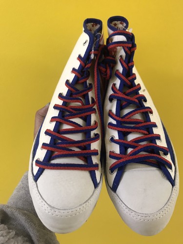 Campione di sneaker da donna bianco crema off Converse taglia 7 nuove con etichette