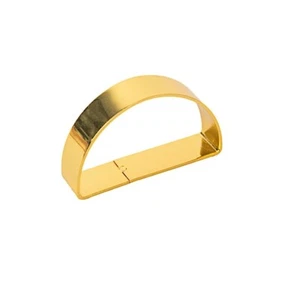 Gold 4 Semicircle 2" Decorative Metal Napkin Rings Party Events Home Decorations - Picture 1 of 9
