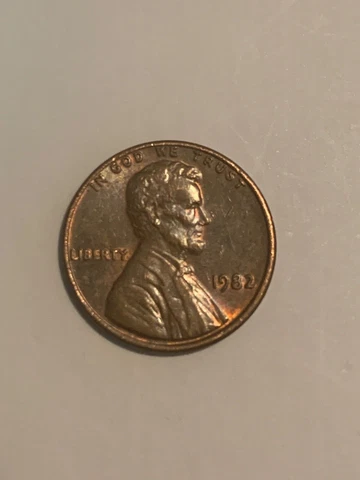 1982 copper penny no mint mark Cover