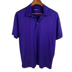 Sport-Tek Mens Short Sleeve Purple Polo Polyester Size Medium - Picture 1 of 5