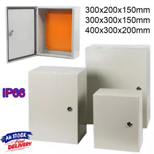 Electrical Steel Enclosure Box IP66 Wall Mount Lock Switchboard Junction Cabinet - Picture 1 of 15