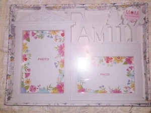 CREATIVE HOME & KITCHEN Photo Frame 3D Style 2 Opening Collage Wedding White - Picture 1 of 5