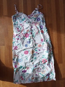 Wunderschönes Sommerkleid Trägerkle JACKPOT Weiß/Bunt Geblümt US Gr. 2 - Bild 1 von 6