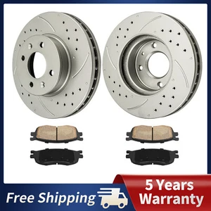 Front Brake Rotors Ceramic Pads Kit For Hyundai Accent 2006-2011 Kia Rio5 - Picture 1 of 14
