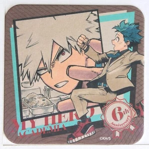 My Hero Academia Art Paper Coaster Card Izuku Midoriya Katsuki Bakugo 6th - Picture 1 of 4
