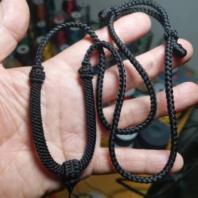 Cuerda colgante tejida hecha a mano hágalo usted mismo joyería resistente al desgaste collar grueso cuerda Foto 1 de 4