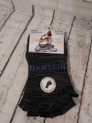 Zapato DANSKIN 5-9.5 Calcetín 9-11 Para Mujer Gris/Azul Ligero Yoga Calcetín Sin Etiquetas Foto 1 de 4