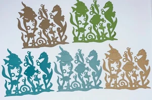 🐠5 SEA LIFE cardstock paper die cut embellishments scrapbook / card making - Picture 1 of 30