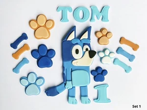Essbarer Fondant blauer Körper Topper Fondant Zuckerpaste Dekorationen - Bild 1 von 23