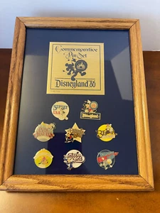 1986 DISNEYLAND 30th Anniversary COMMEMORATIVE SET of 8 Disney Pins Framed NIB - Picture 1 of 4