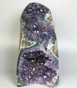 Cristallo di quarzo ametista naturale 1,55 libbre grappolo pietra geode esemplare minerale - Foto 1 di 16