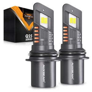 AUXBEAM Canbus HB1 9004 LED Headlight Bulbs Kit White 6500K Hi/Lo Beam 25000LM - Picture 1 of 13