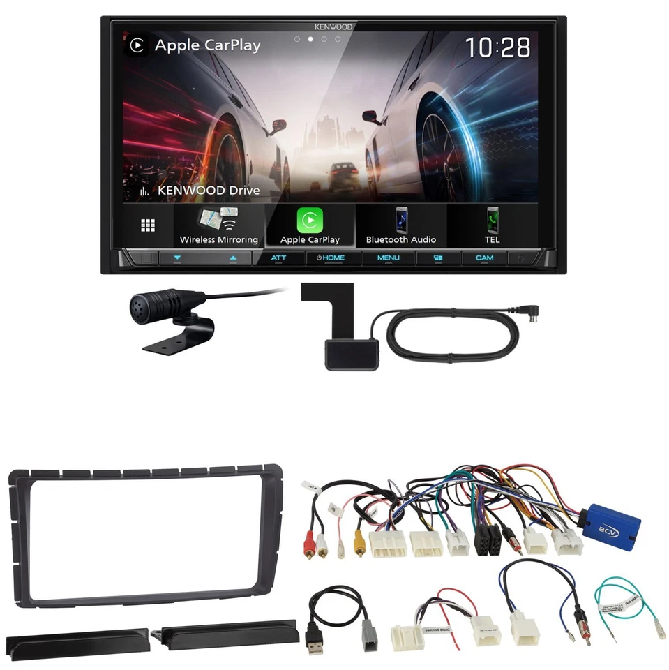 Kenwood DMX8021DABS Android Auto CarPlay Einbauset für Toyota Hilux ab 2011 - Bild 1 von 1