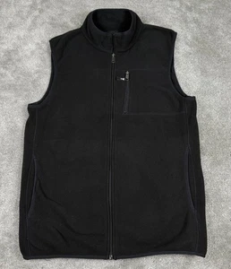 American Tall Sweater Vest Mens Medium Tall Black Full Zip Casual Outdoor Hiking - Picture 1 of 7