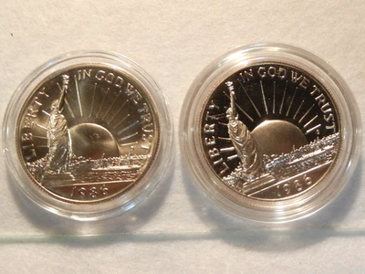 1986 D&S A NATION OF IMMIGRANTS COMMEMORATIVE HALF DOLLAR COINS - Image 1 of 2