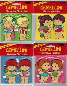 Gemellini Set 4 versiegelte Packungen Papierpuppen Fabbri - Bild 1 von 2