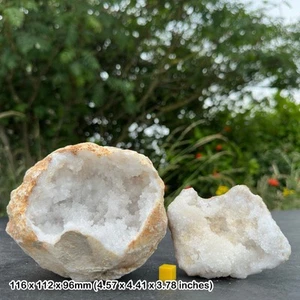 Geoda de cuarzo agrietado certificada - piedra de cristal de curación espiritual - arte y - Imagen 1 de 4
