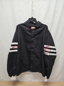 Vintage RJS Racing Equipment Full Zip-Up Jacket Men’s XL Black White Strips FR USA - Bild 1 von 11