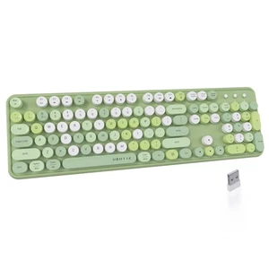 Teclado Inalámbrico Colorido Modo Dual, Bluetooth y Receptor USB Escritura Retro... - Imagen 1 de 6