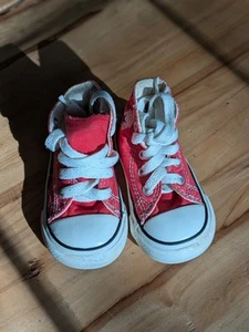 CONVERSE CHUCK TAYLOR ALL STAR HI TOP RED 7J232 TODDLER Size 4 - Picture 1 of 6
