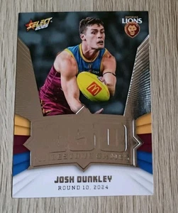 2025 AFL Select Footy Stars Milestones Insert Card - Josh Dunkley Brisbane Lions - Picture 1 of 2