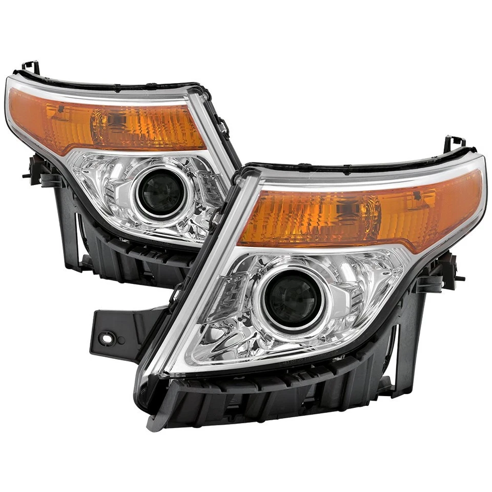 For Ford Explorer 11-15 Driver & Passenger Side Chrome Projector Headlights Foto 1 de 4