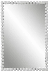 Uttermost Serna 30 x 20.5 Rectangular White Finish Dot Wall Mirror - Picture 1 of 1
