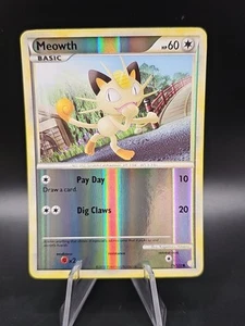 Meowth - 75/123 HeartGold & SoulSilver Reverse Holo Common Pokemon - NM! - Picture 1 of 9