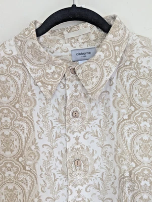 Claiborne Luxe Men Hawaiian Shirt Size XXL Silk Linen Resort Vacation Luxury - Image 1 of 4