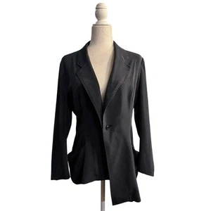 Y's Yohji Yamamoto X Avant Garde Asymmetric-Hem Single Breasted Blazer Gray Sz 3 - Picture 1 of 12