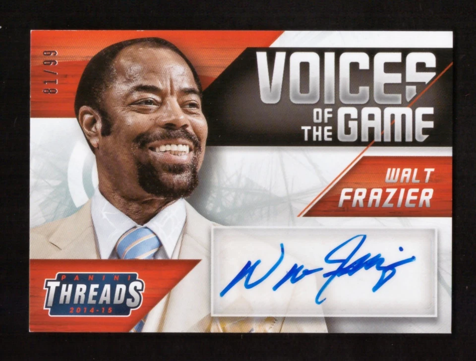2014-15 Panini Threads Walt Frazier Voices of the Game Auto 81/99 - Image 1 of 2