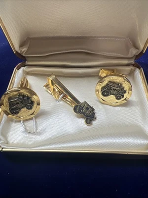 Gemelos Wells Fargo Stage Coach de colección clip de corbata peltre (3) Foto 1 de 4